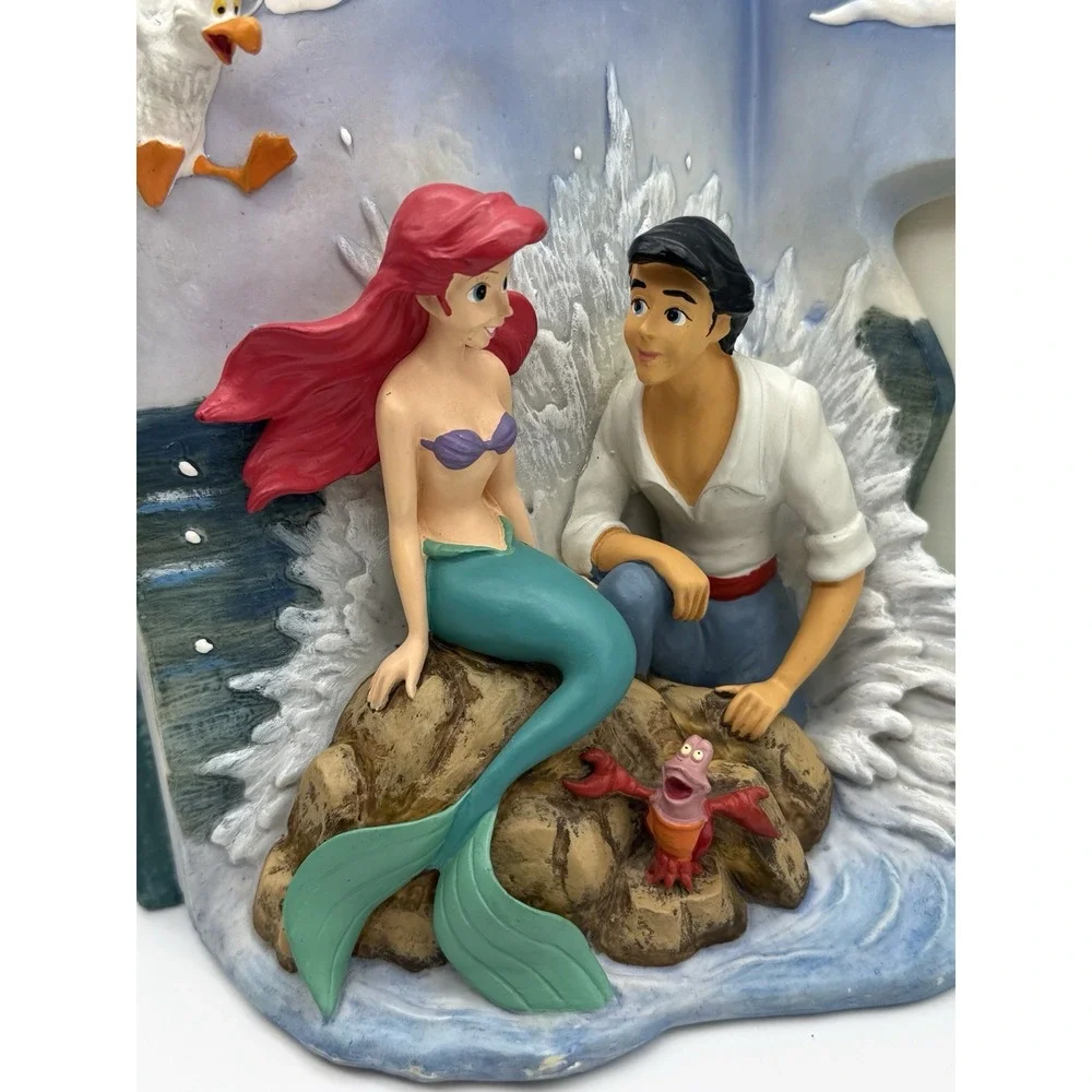 RARE Vintage Little Mermaid Ariel & Prince Photo Frame 10.25